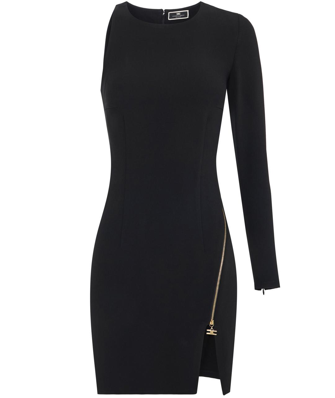 ELISABETTA FRANCHI Черное вискозное вечернее платье, фото 1