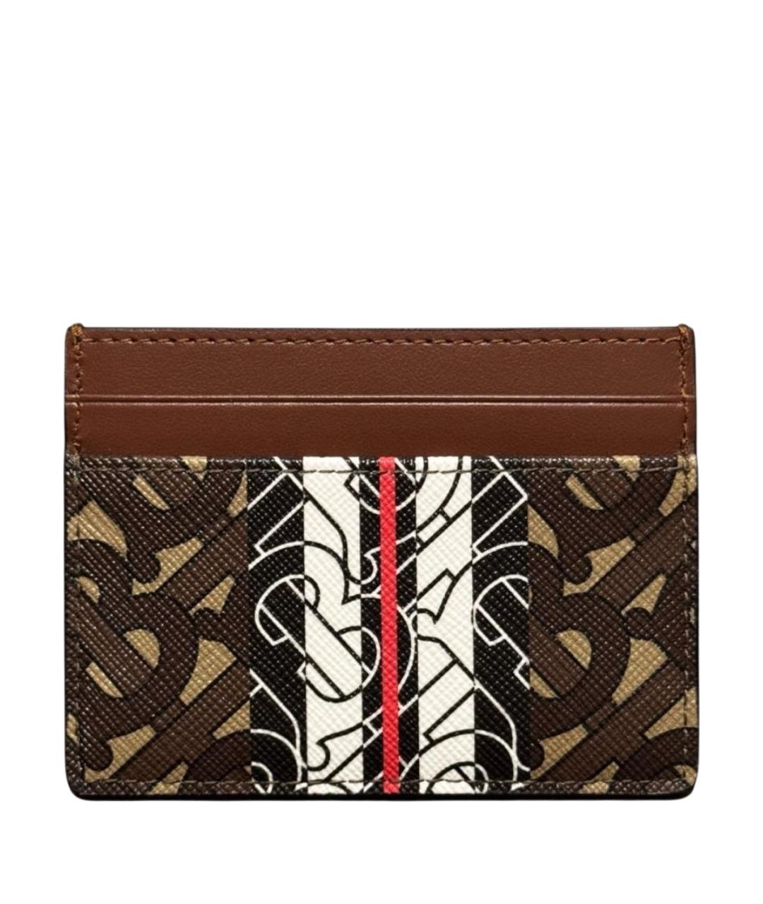 BURBERRY Коричневый кожаный кардхолдер, фото 1