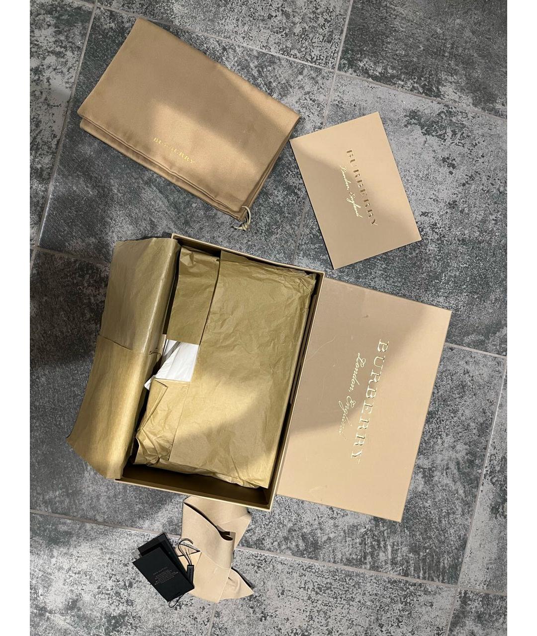 BURBERRY Белые кожаные низкие кроссовки / кеды, фото 5