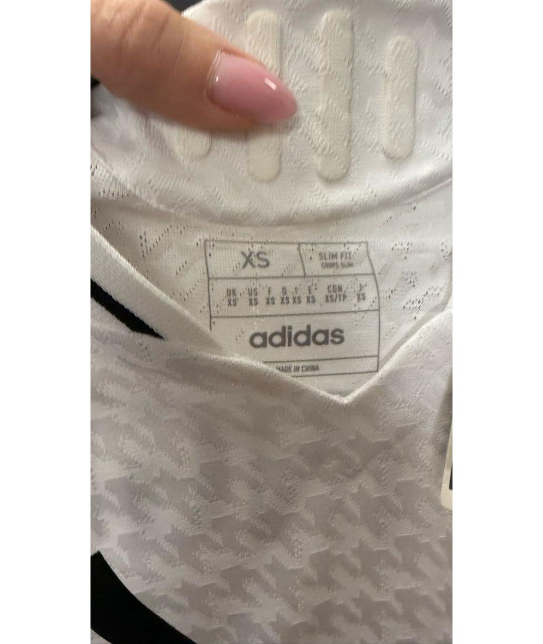 ADIDAS Белая синтетическая футболка, фото 4