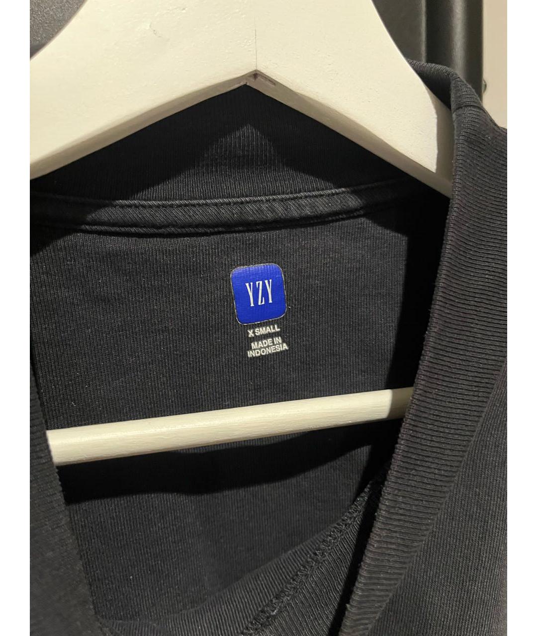 YEEZY Черная хлопковая футболка, фото 3
