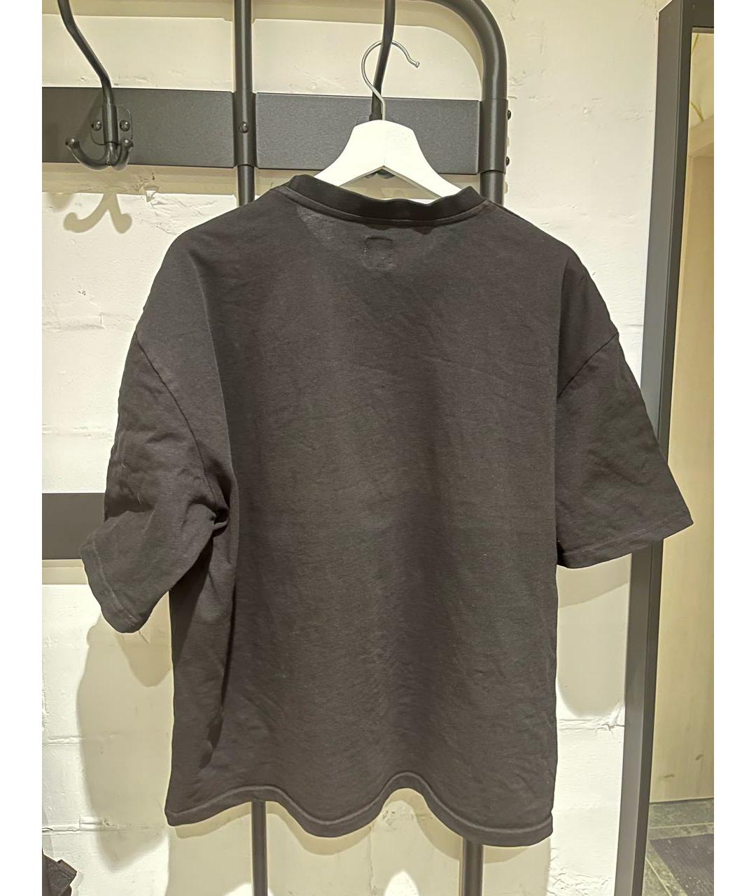 YEEZY Черная хлопковая футболка, фото 2