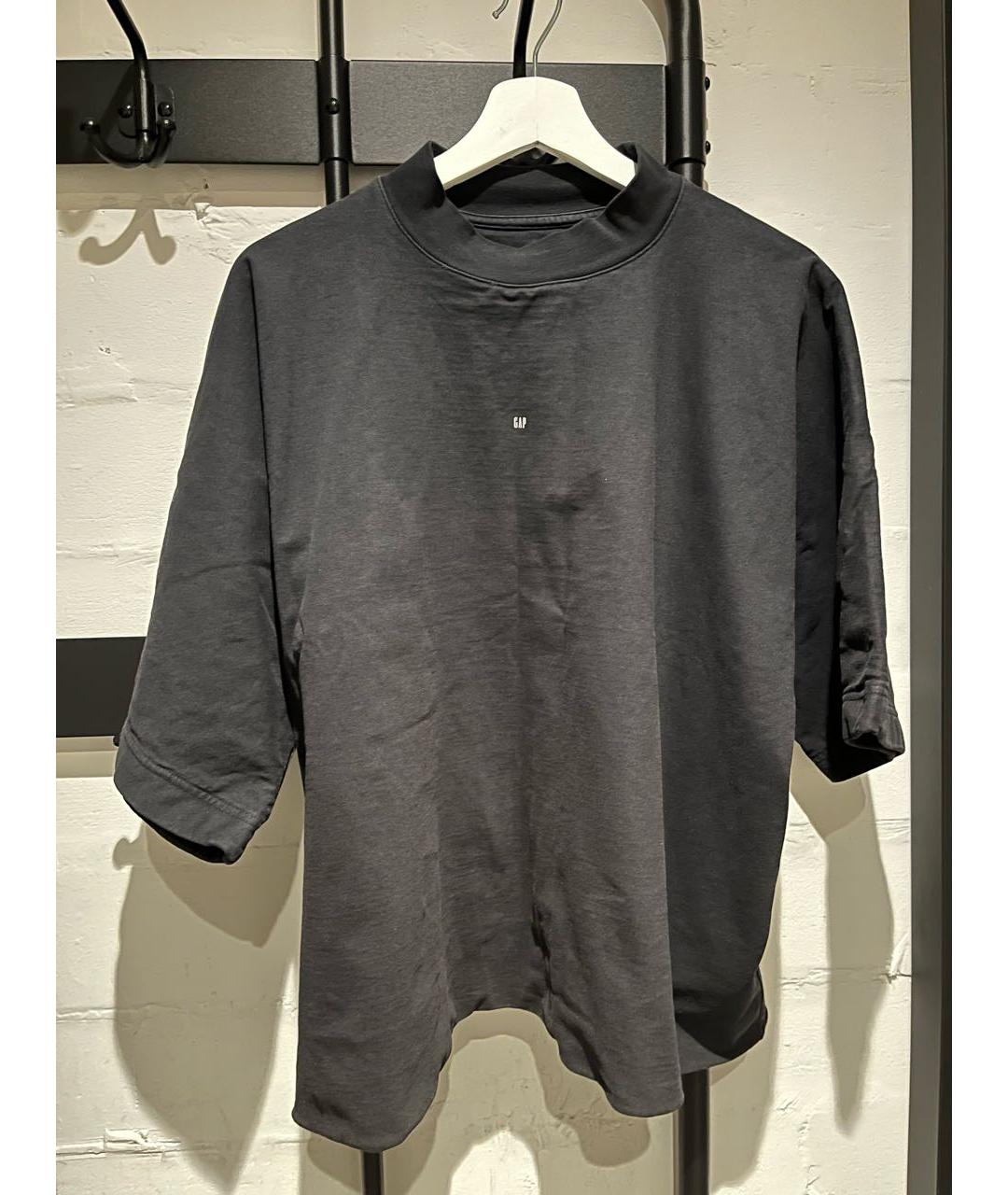 YEEZY Черная хлопковая футболка, фото 5