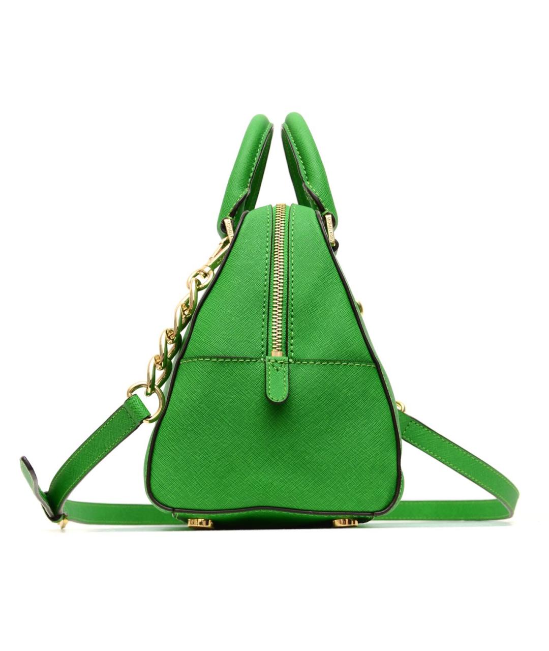 MICHAEL KORS Зеленая кожаная сумка с короткими ручками, фото 2