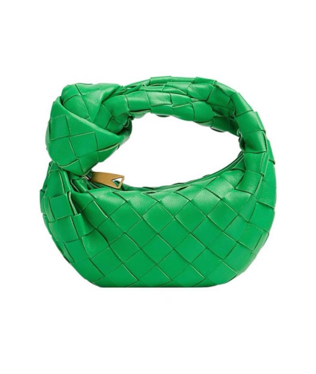 BOTTEGA VENETA Зеленая кожаная сумка с короткими ручками, фото 7