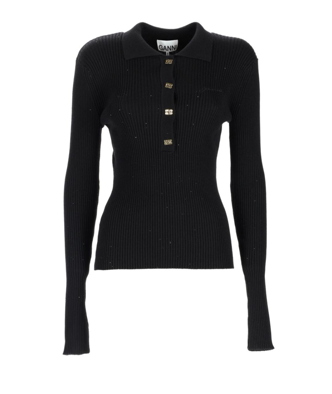 GANNI Черная шерстяная водолазка, фото 1