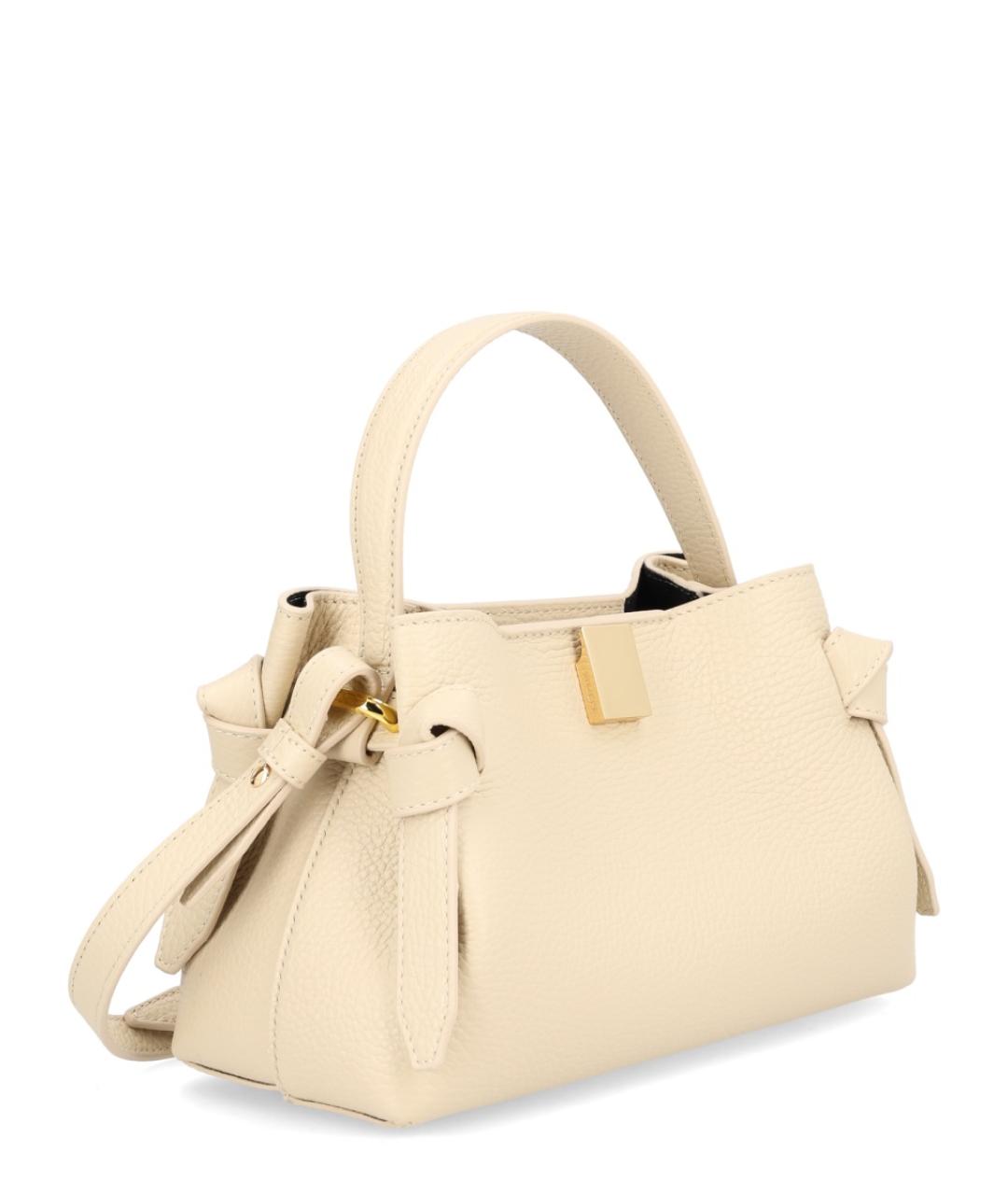 YUZEFI Бежевая кожаная сумка тоут, фото 3