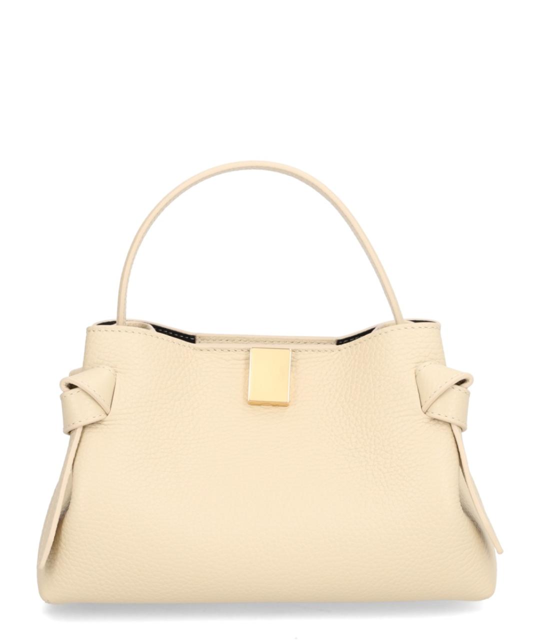 YUZEFI Бежевая кожаная сумка тоут, фото 1