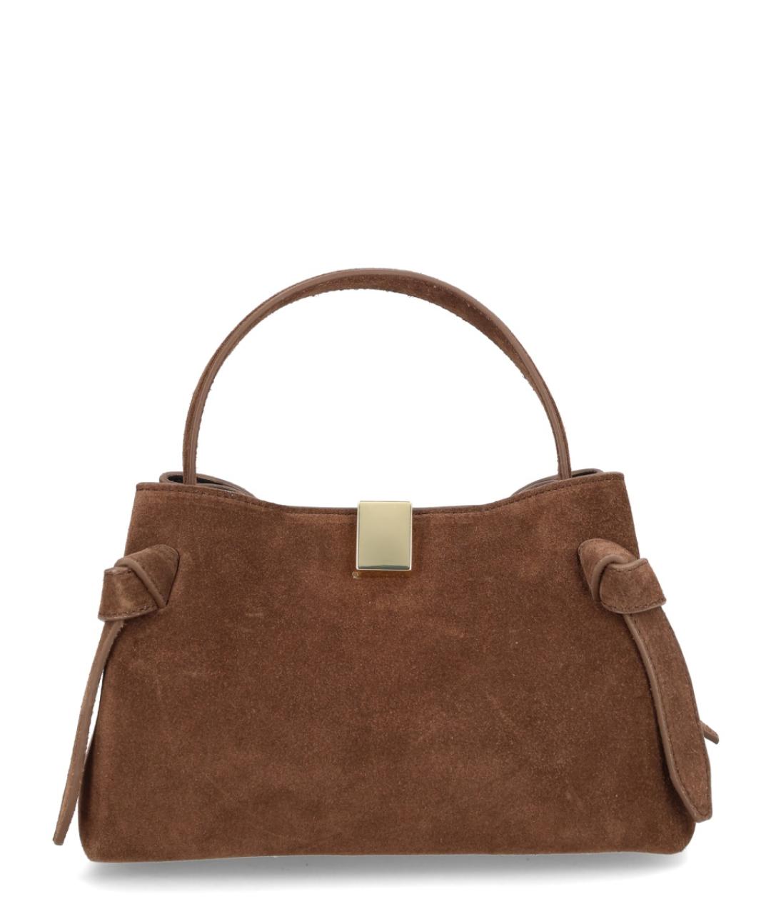 YUZEFI Коричневая замшевая сумка тоут, фото 1