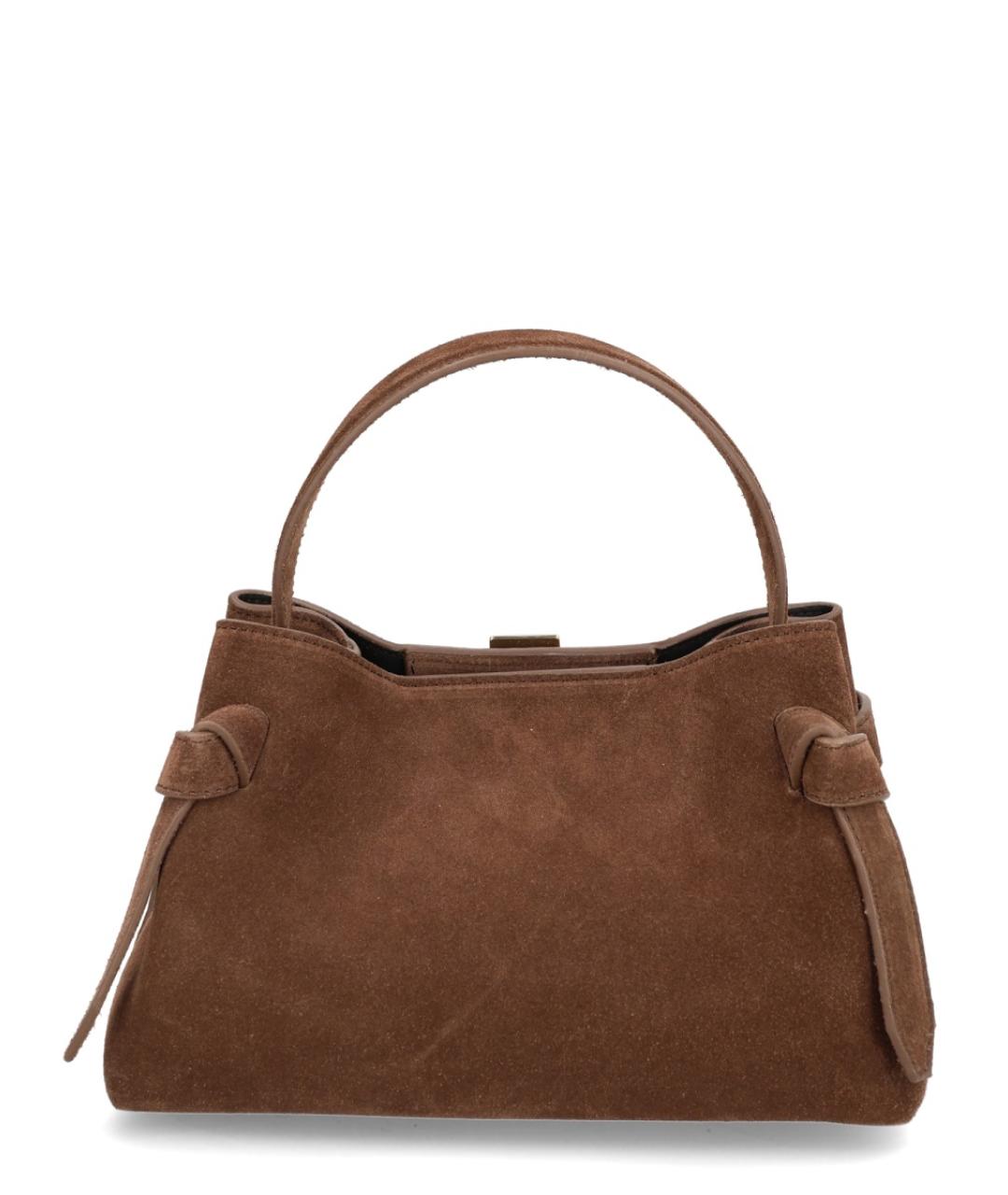 YUZEFI Коричневая замшевая сумка тоут, фото 2