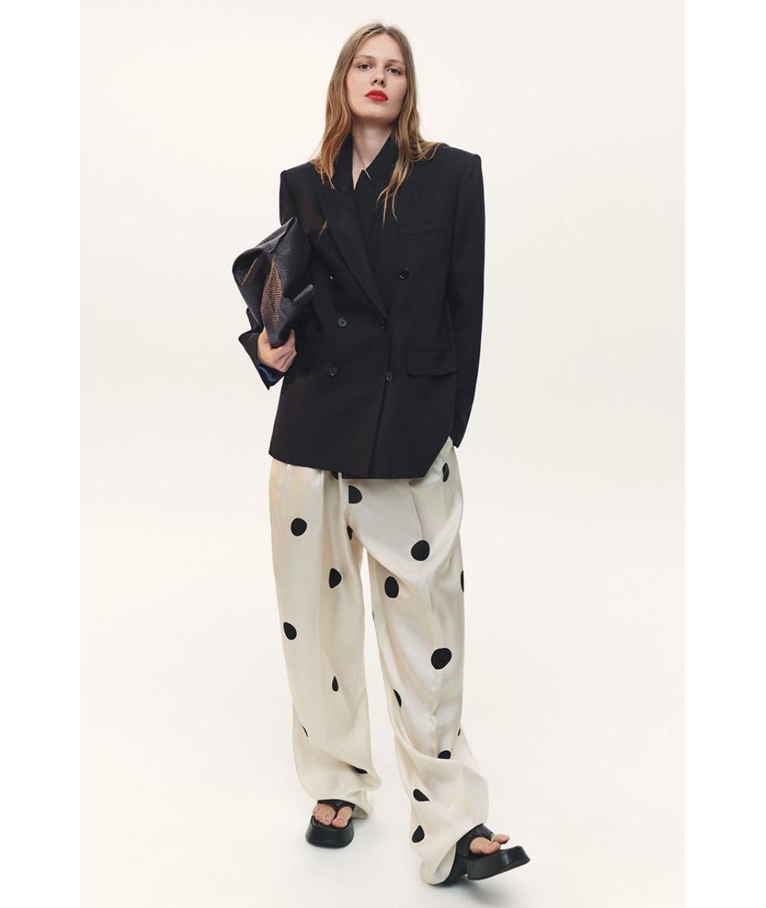 PETAR PETROV Белые шелковые брюки широкие, фото 5