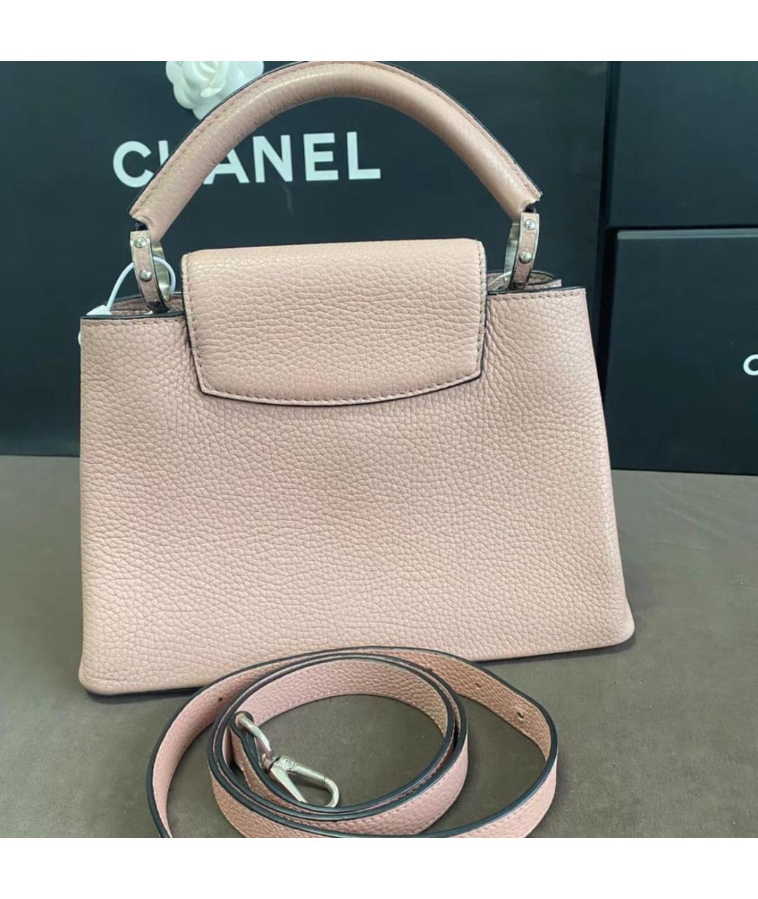 LOUIS VUITTON Розовая кожаная сумка через плечо, фото 4