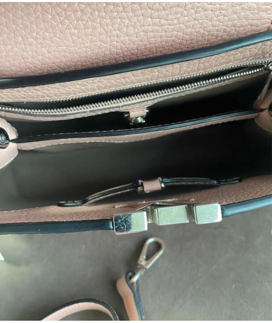 LOUIS VUITTON Розовая кожаная сумка через плечо, фото 3