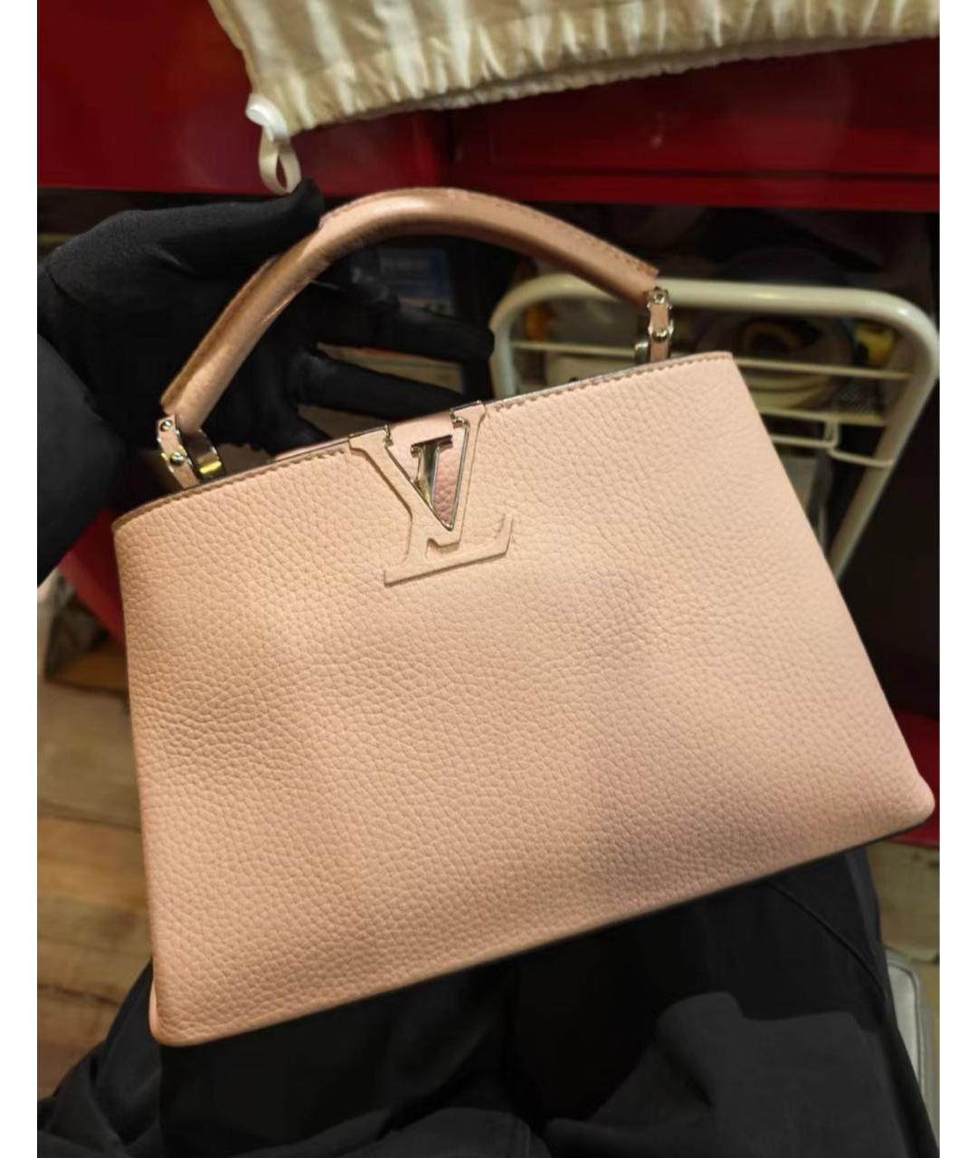 LOUIS VUITTON Розовая кожаная сумка через плечо, фото 2