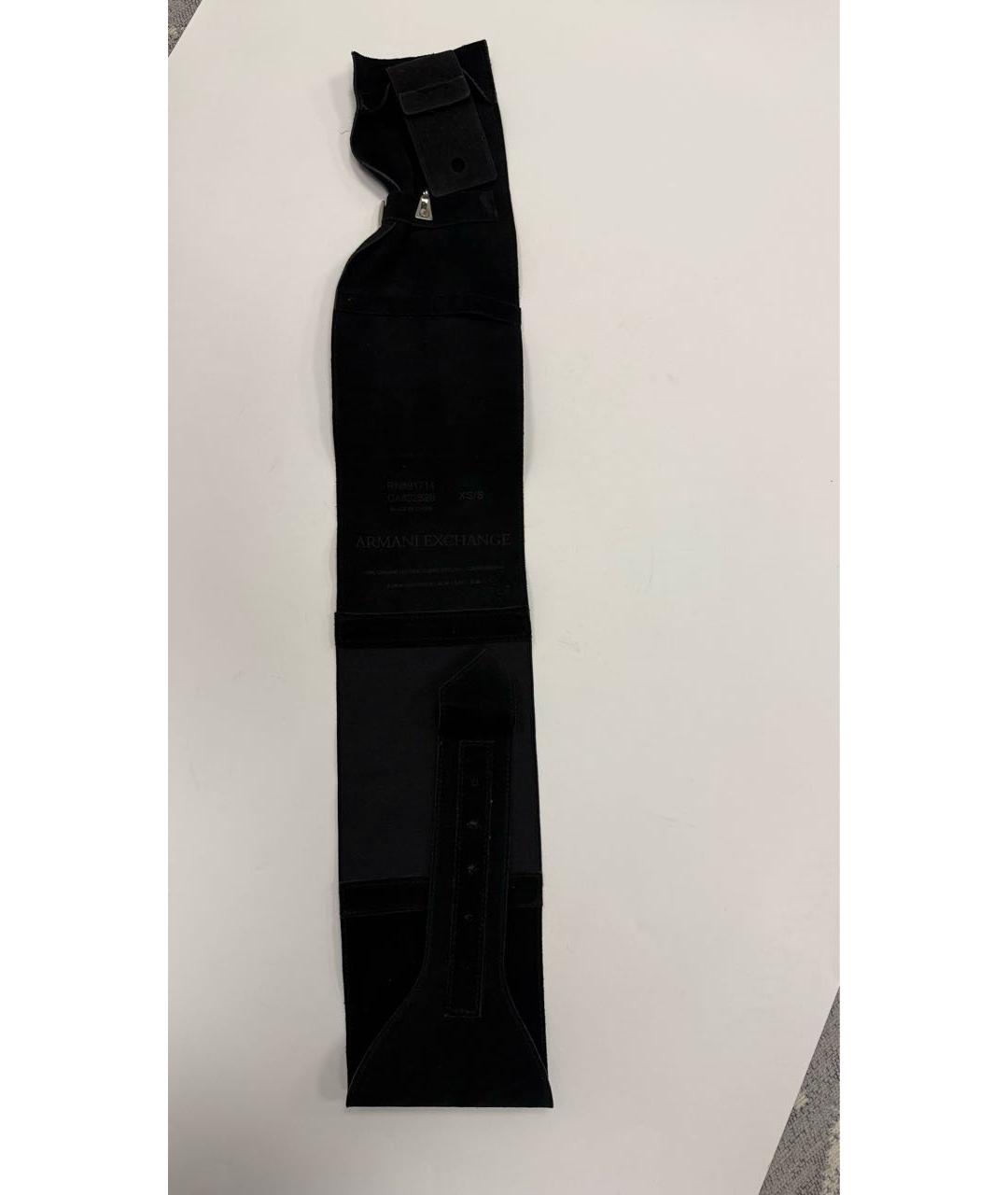 ARMANI EXCHANGE Черный замшевый ремень, фото 4