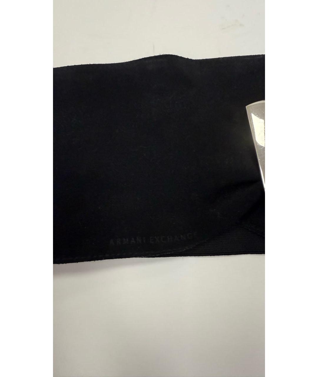 ARMANI EXCHANGE Черный замшевый ремень, фото 2