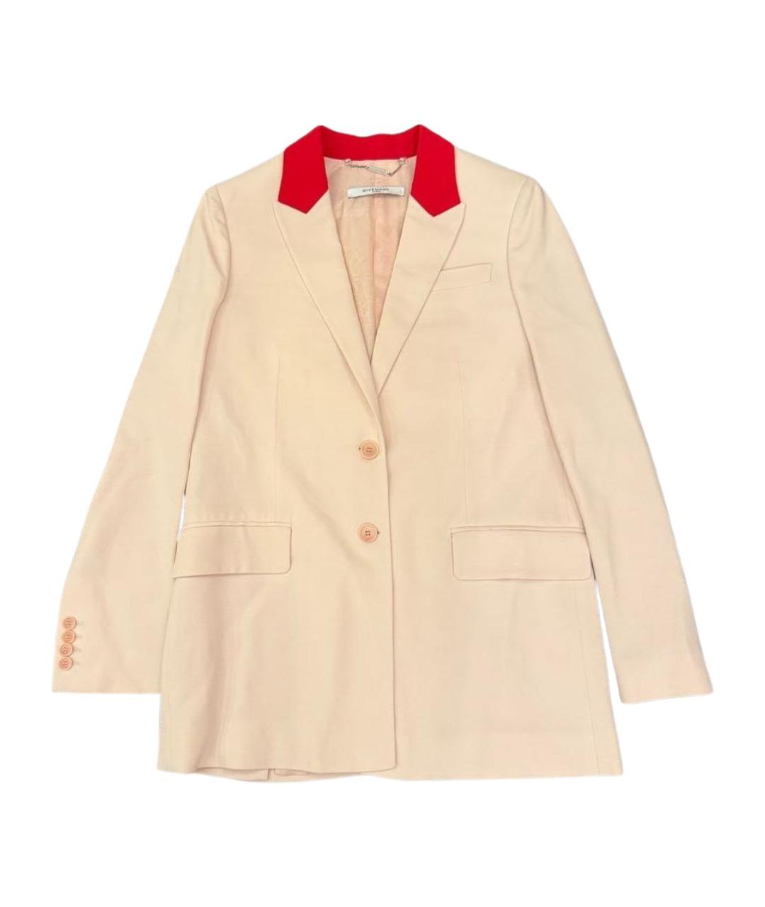GIVENCHY Бежевый шерстяной жакет/пиджак, фото 1