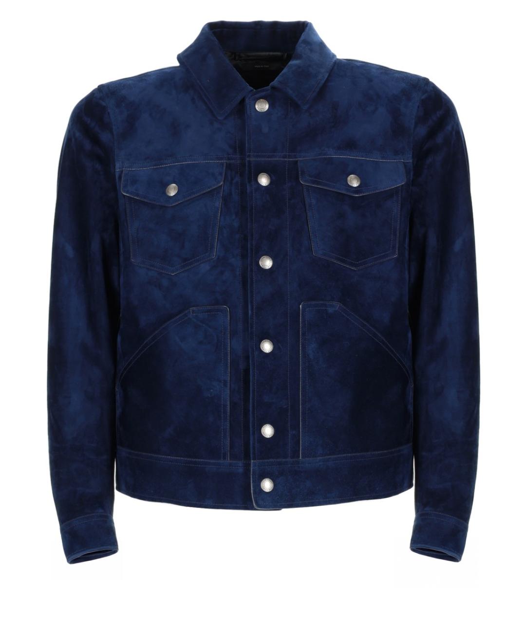 TOM FORD Синяя замшевая куртка, фото 1