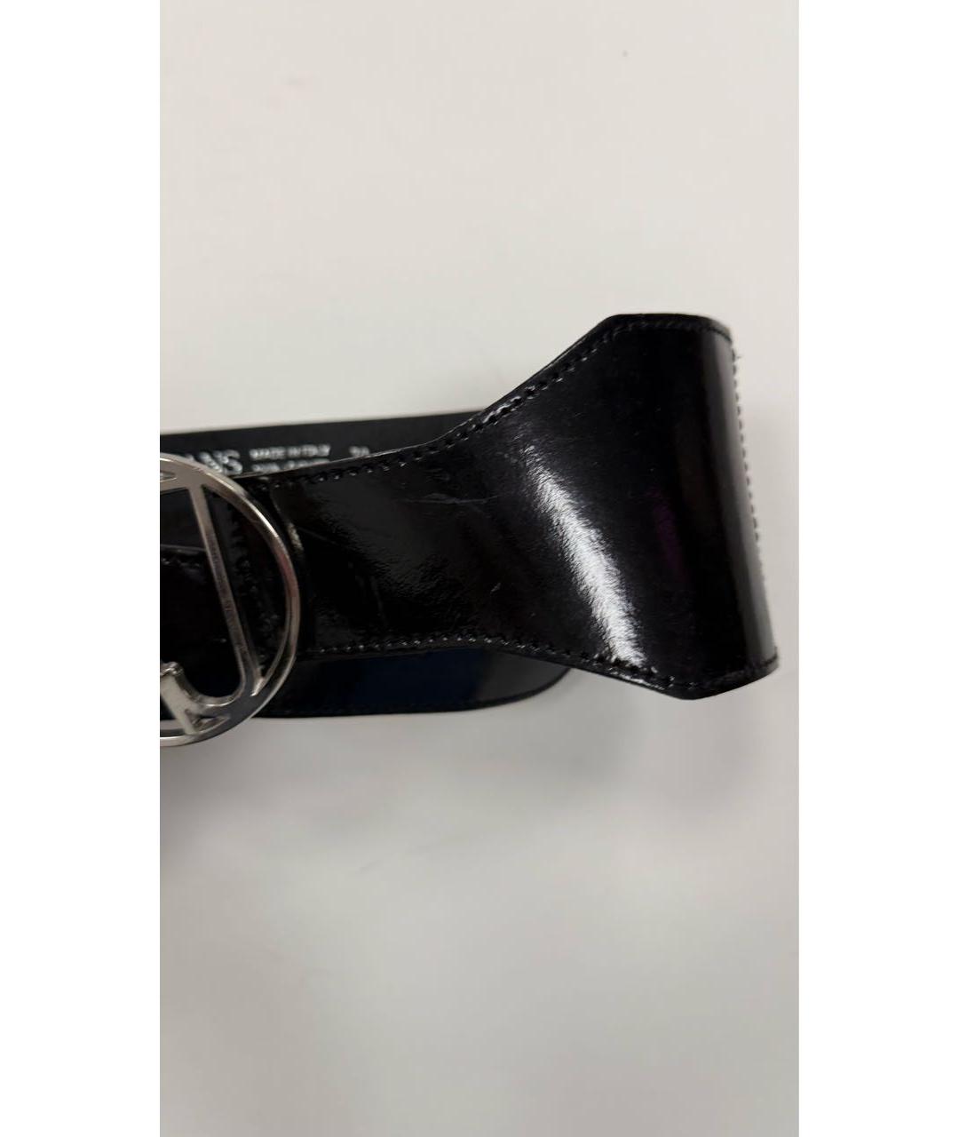 ARMANI JEANS Черный кожаный ремень, фото 4