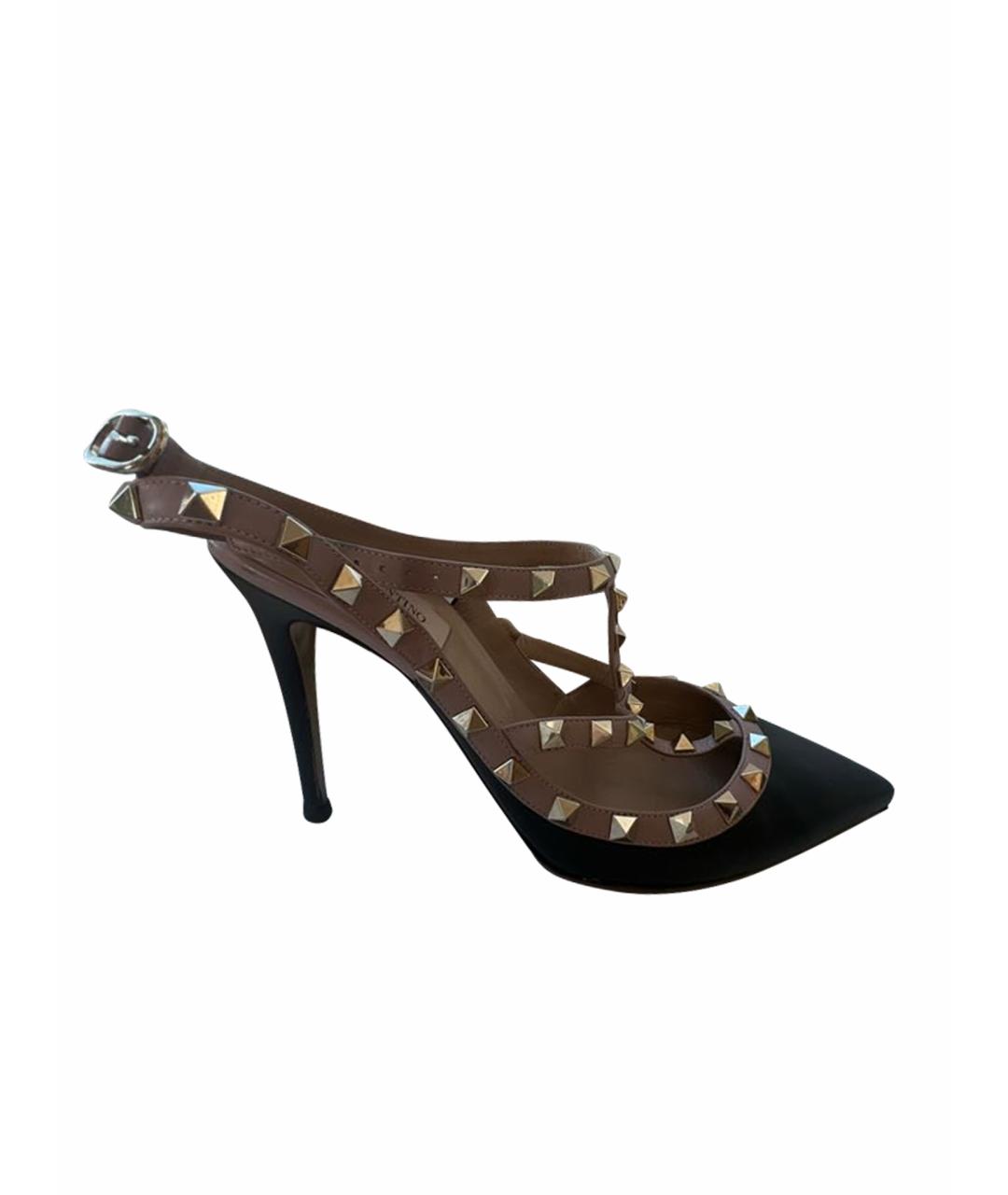 VALENTINO Черные кожаные туфли, фото 1