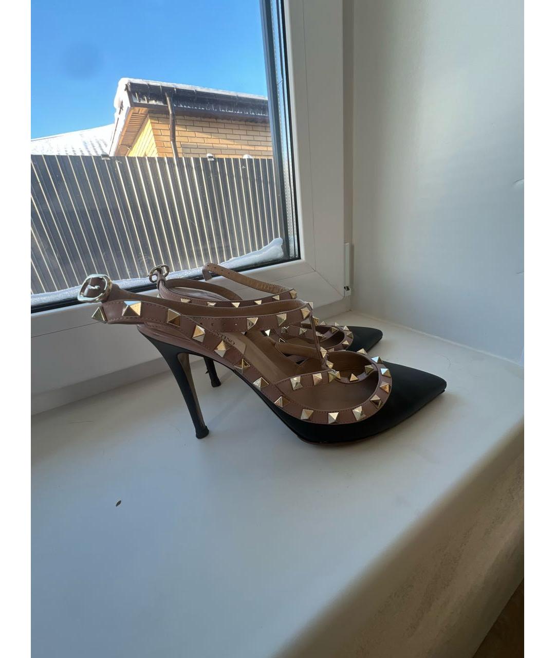 VALENTINO Черные кожаные туфли, фото 5