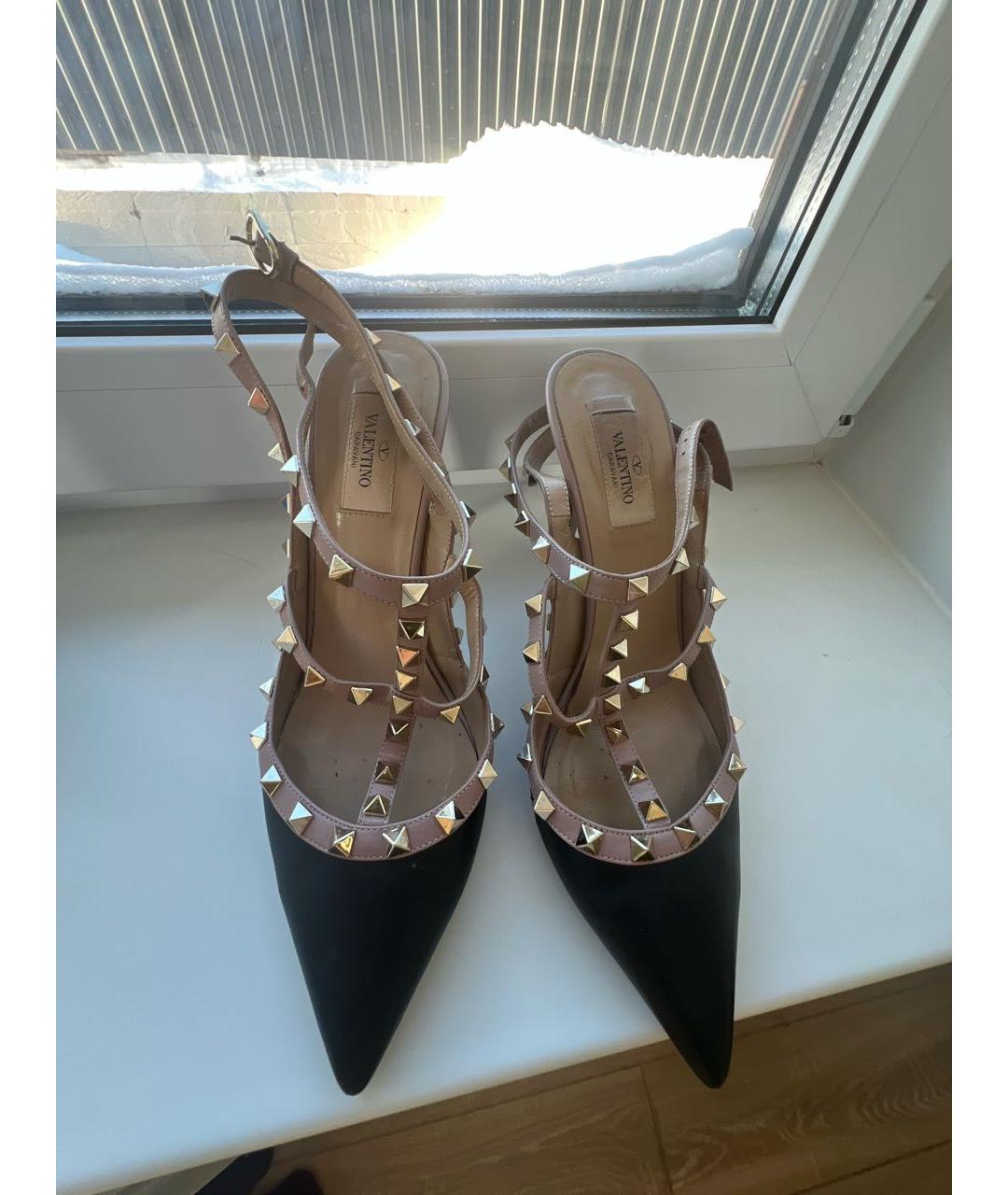 VALENTINO Черные кожаные туфли, фото 2