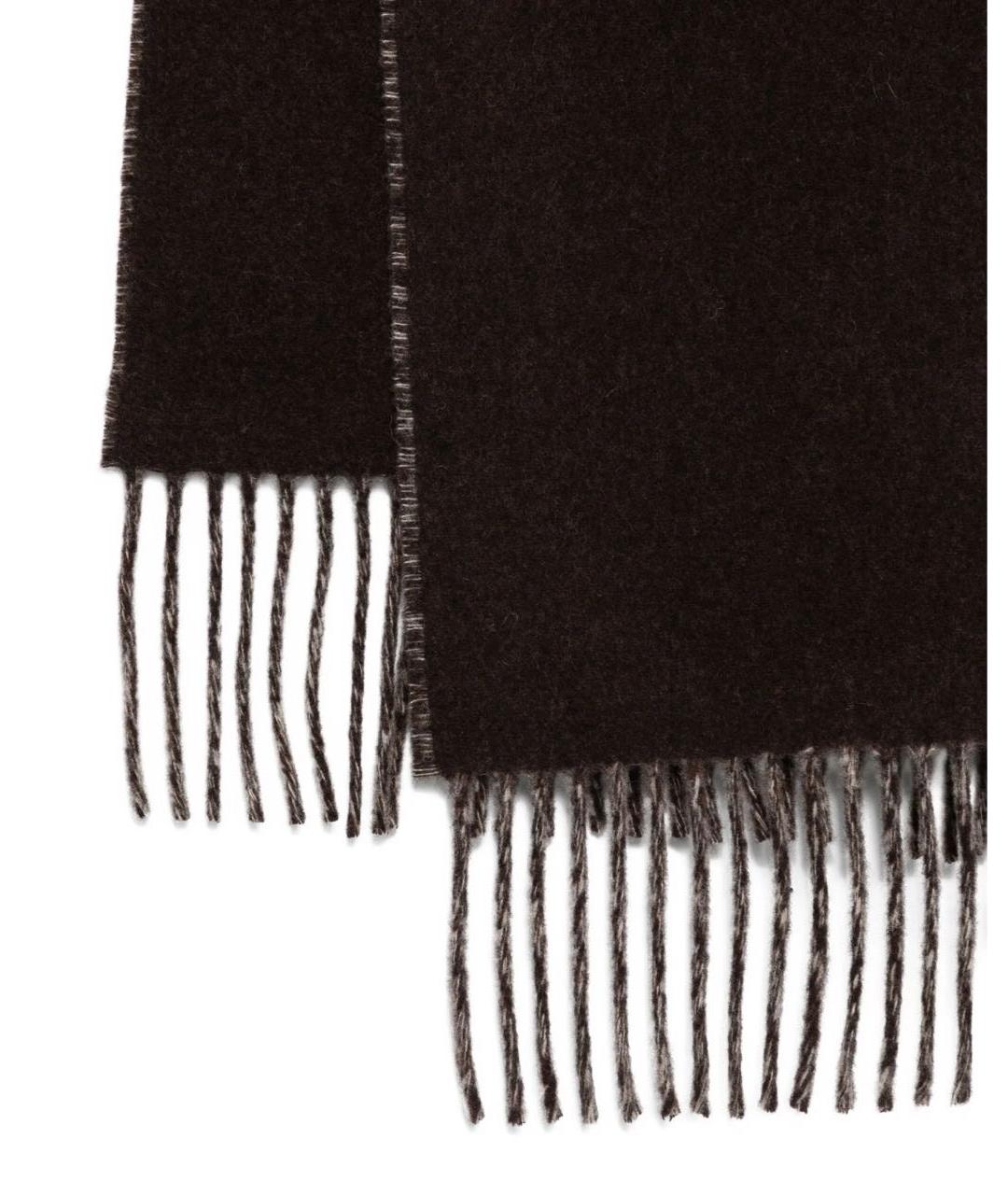 JACQUEMUS Коричневый шерстяной шарф, фото 2