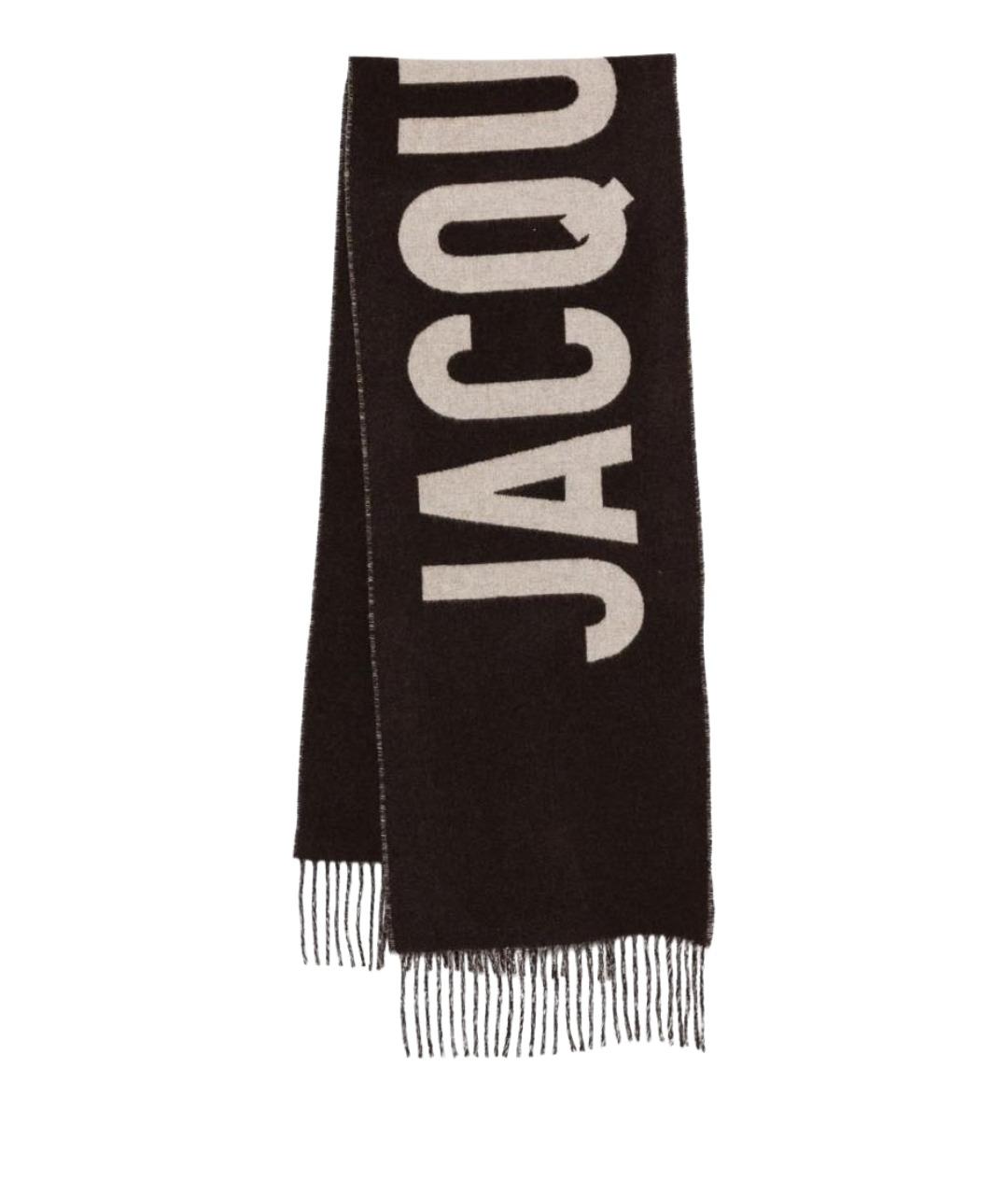 JACQUEMUS Коричневый шерстяной шарф, фото 1