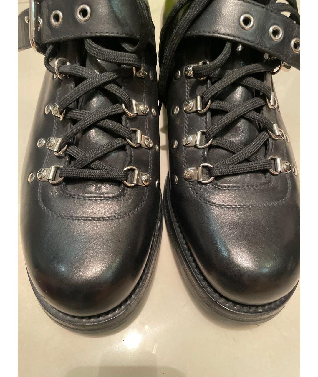 PRADA Черные кожаные высокие ботинки, фото 8