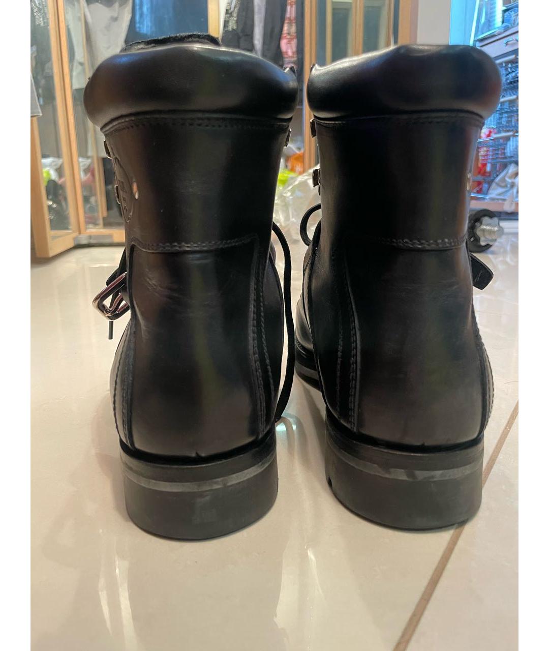PRADA Черные кожаные высокие ботинки, фото 4
