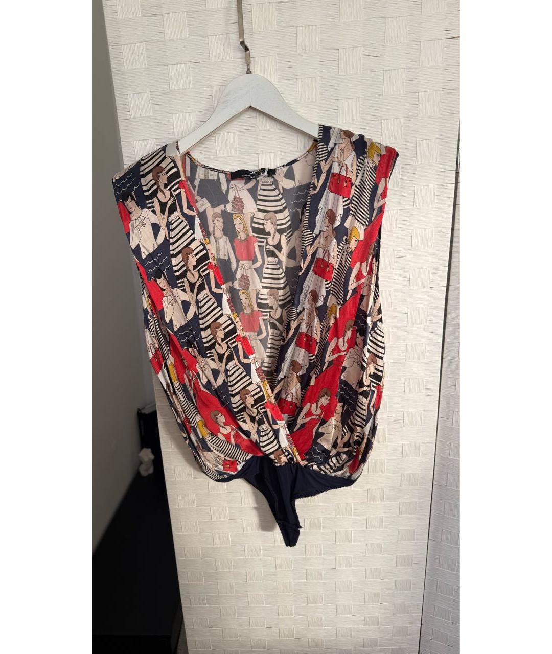 ELISABETTA FRANCHI Мульти шелковая блузы, фото 5