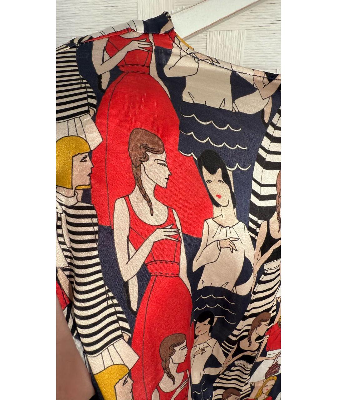 ELISABETTA FRANCHI Мульти шелковая блузы, фото 4