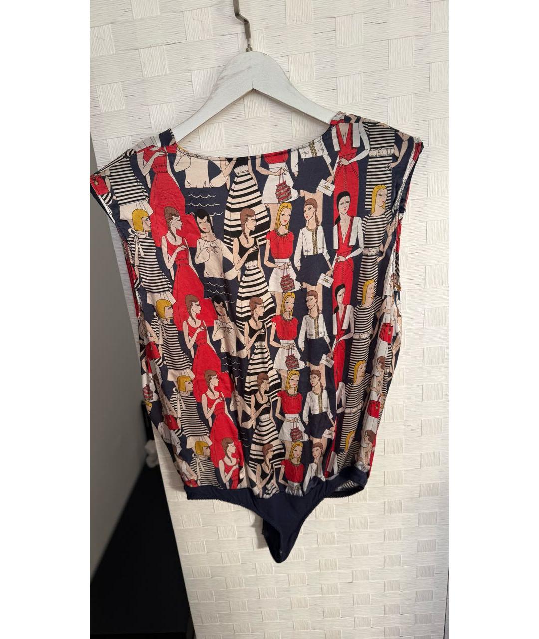 ELISABETTA FRANCHI Мульти шелковая блузы, фото 2