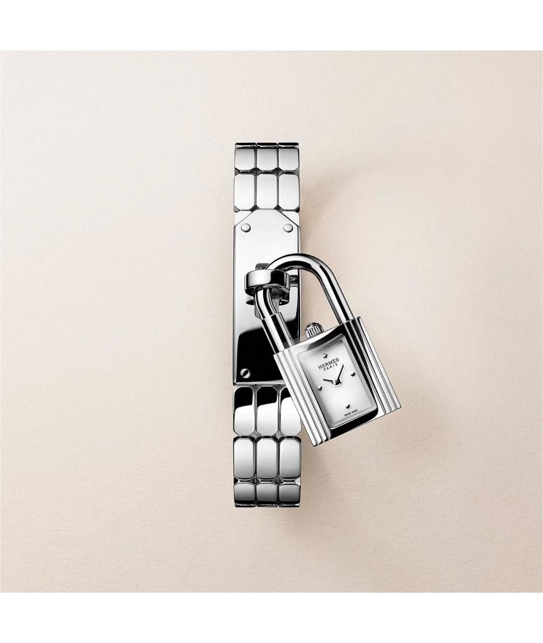 HERMES Белые металлические часы, фото 4