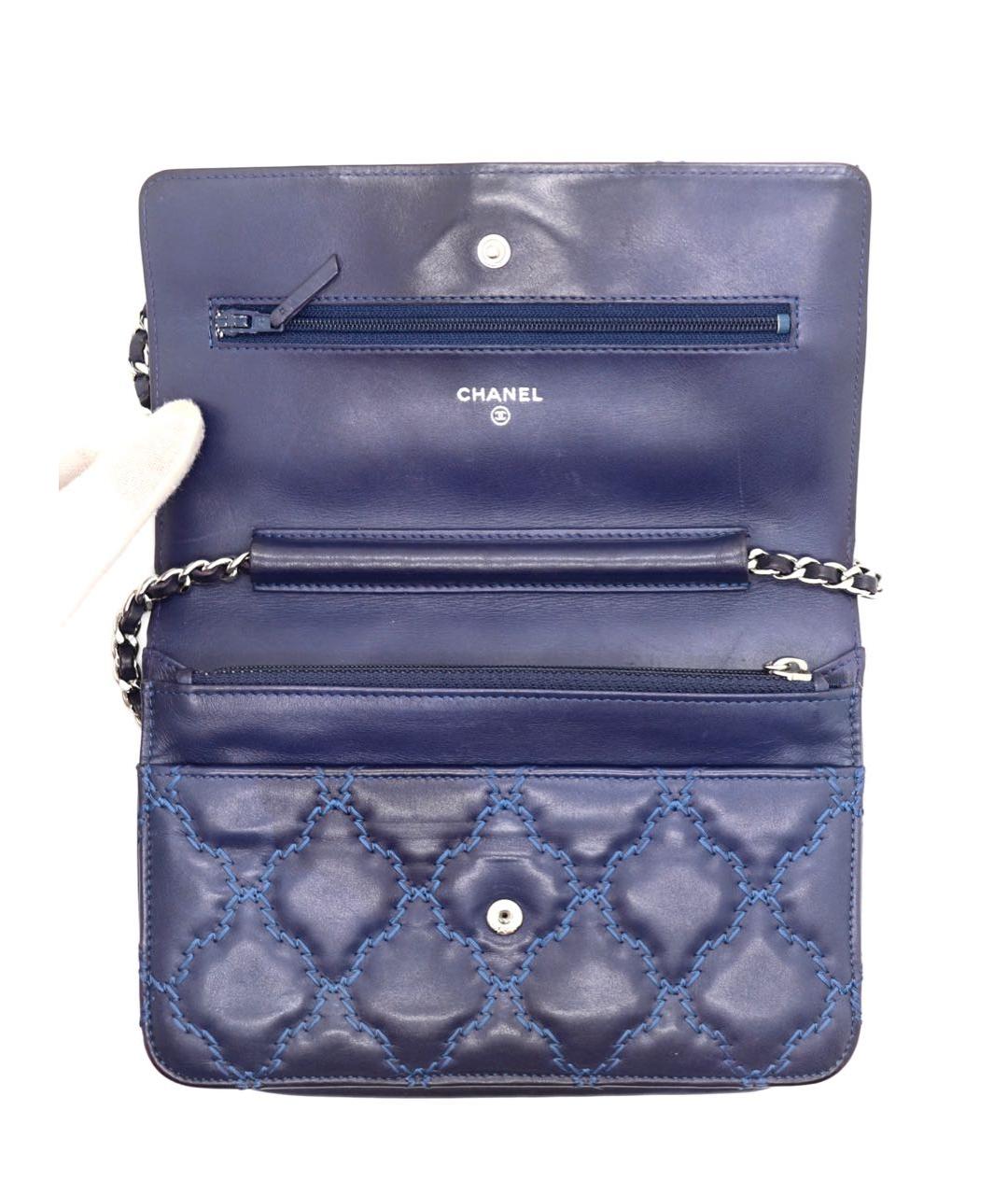 CHANEL Фиолетовая кожаная сумка через плечо, фото 6