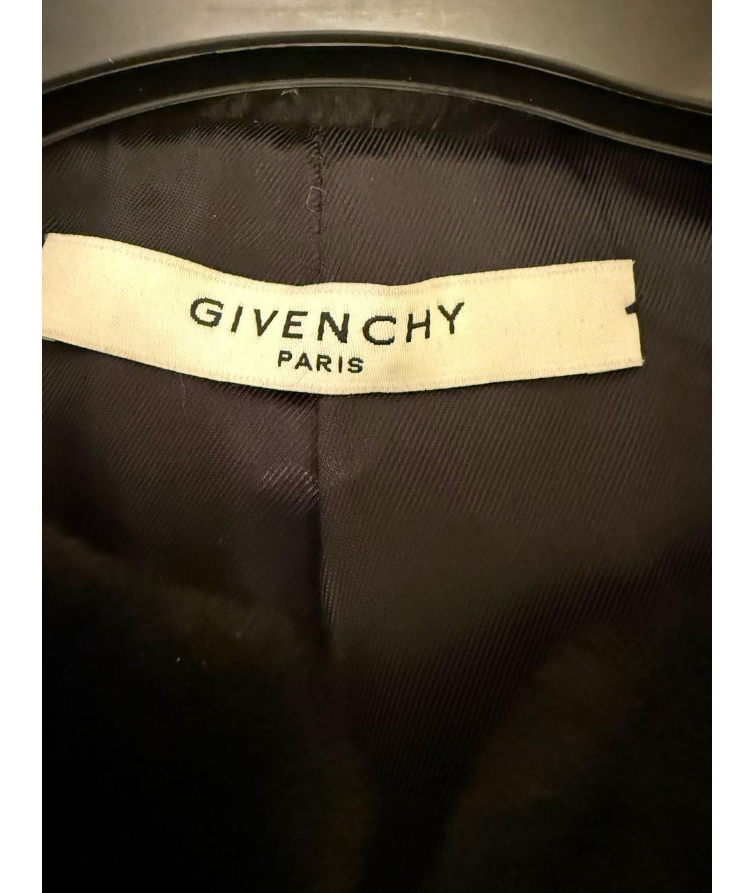GIVENCHY Черная меховая шуба, фото 2