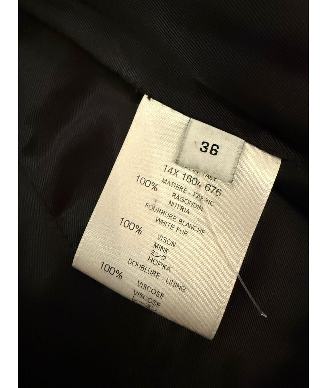 GIVENCHY Черная меховая шуба, фото 3