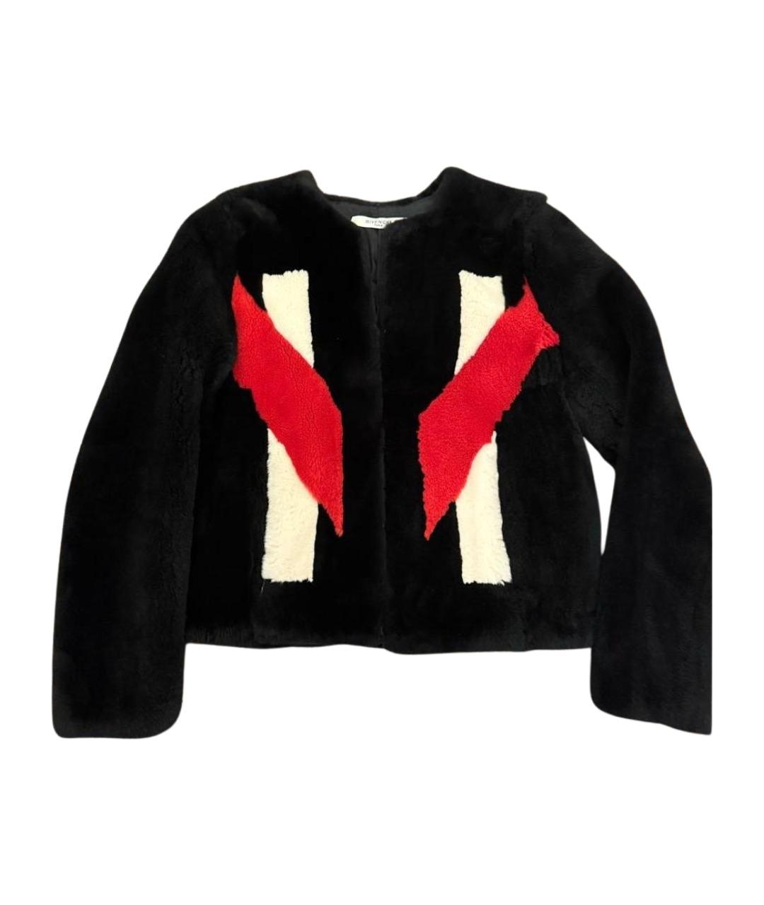 GIVENCHY Черная меховая шуба, фото 1