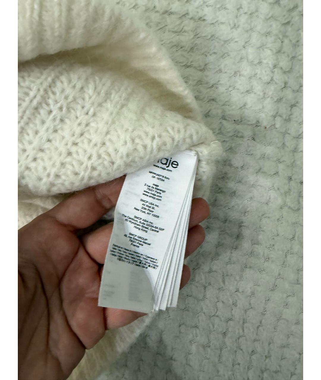 MAJE Бежевый шерстяной джемпер / свитер, фото 3