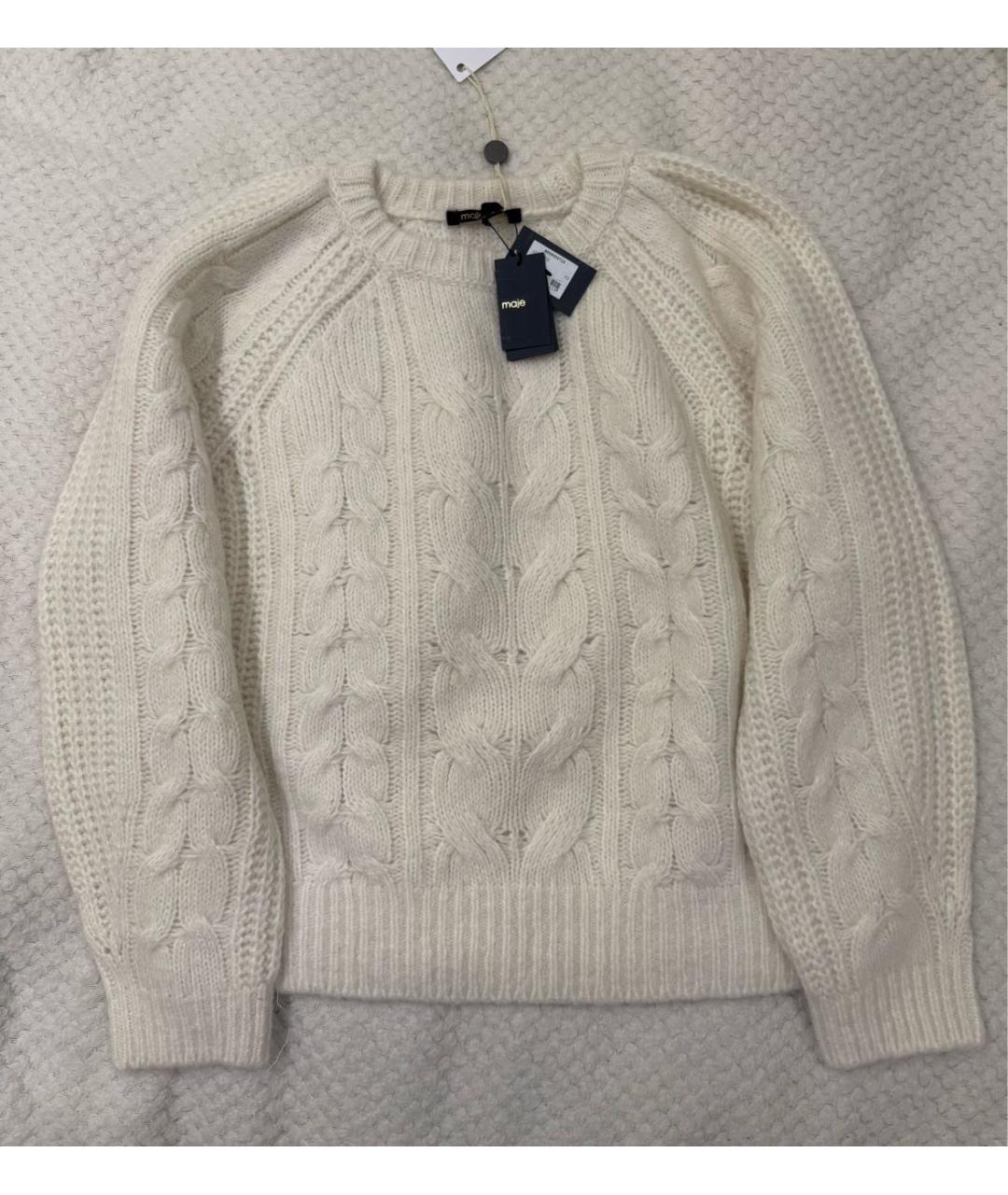 MAJE Бежевый шерстяной джемпер / свитер, фото 2