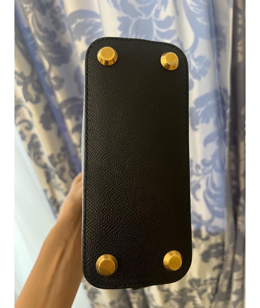 BALENCIAGA Черная кожаная сумка с короткими ручками, фото 6