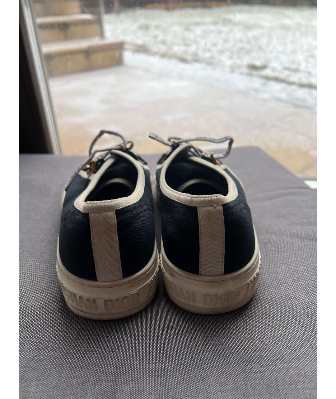 CHRISTIAN DIOR Черные текстильные кеды, фото 5