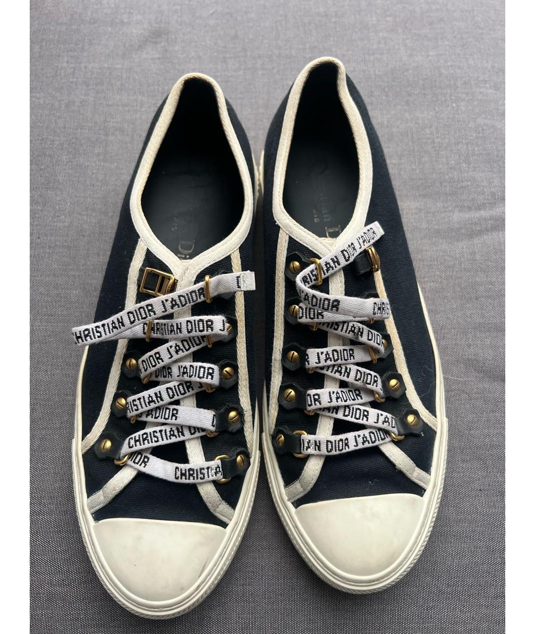 CHRISTIAN DIOR Черные текстильные кеды, фото 2