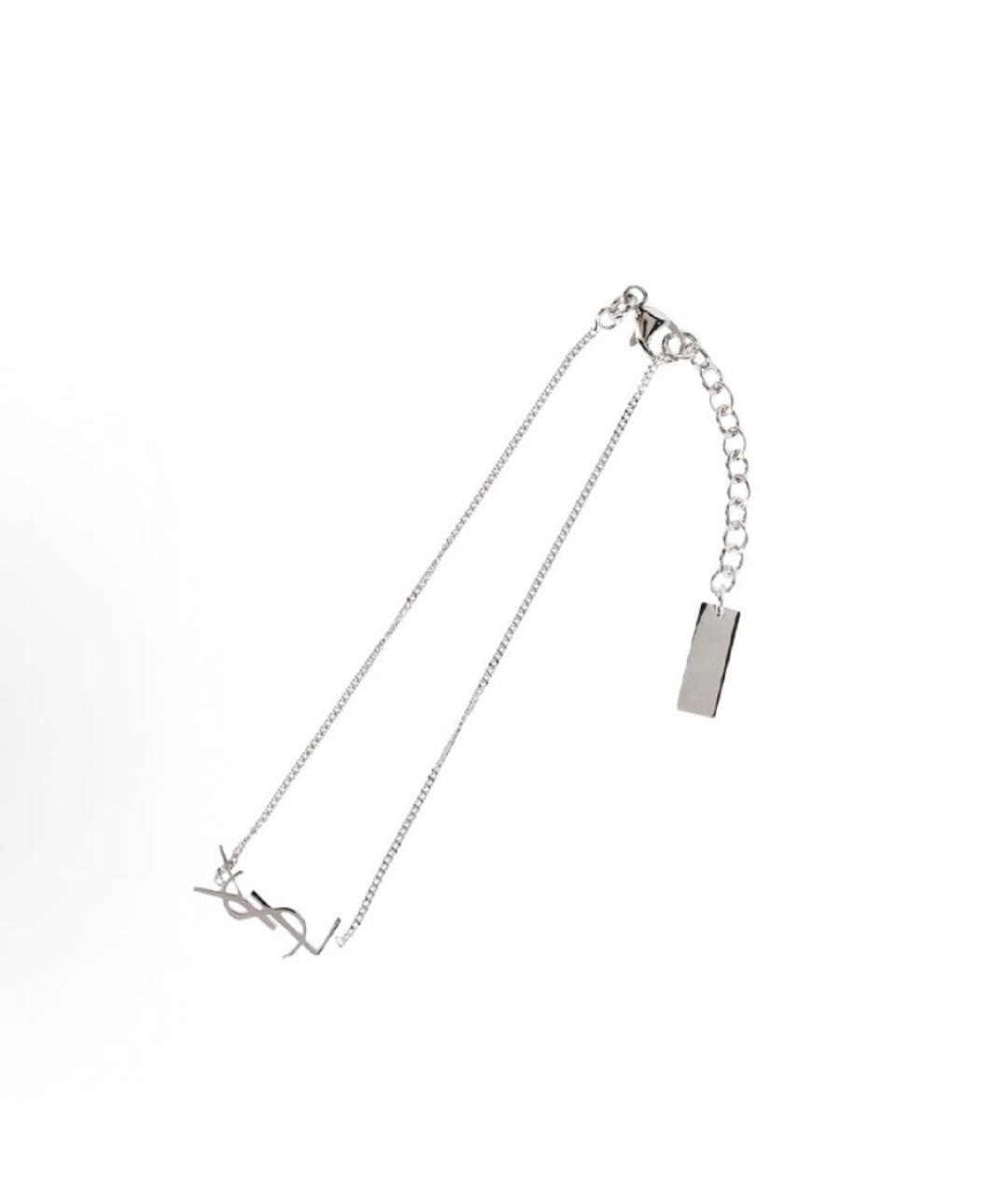 SAINT LAURENT Серебрянный латунный браслет, фото 3