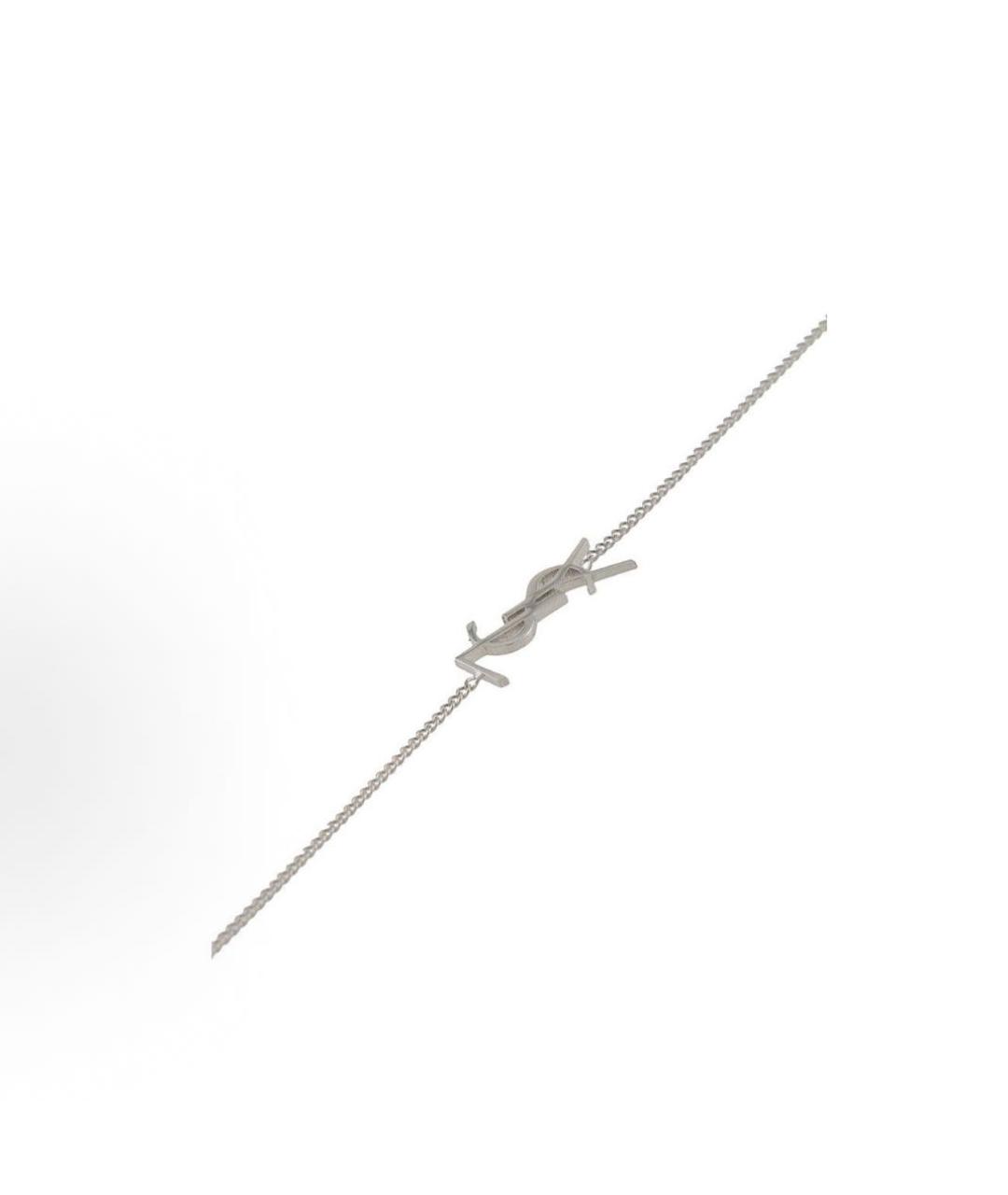 SAINT LAURENT Серебрянный латунный браслет, фото 2