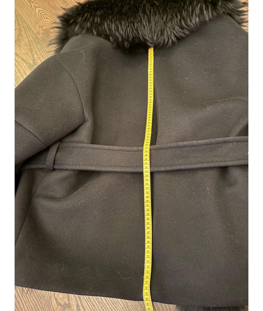 BALMAIN Черное шерстяное пальто, фото 6