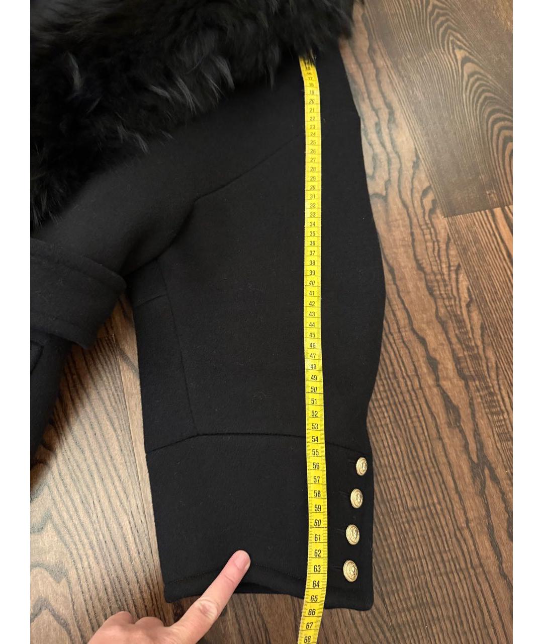 BALMAIN Черное шерстяное пальто, фото 7