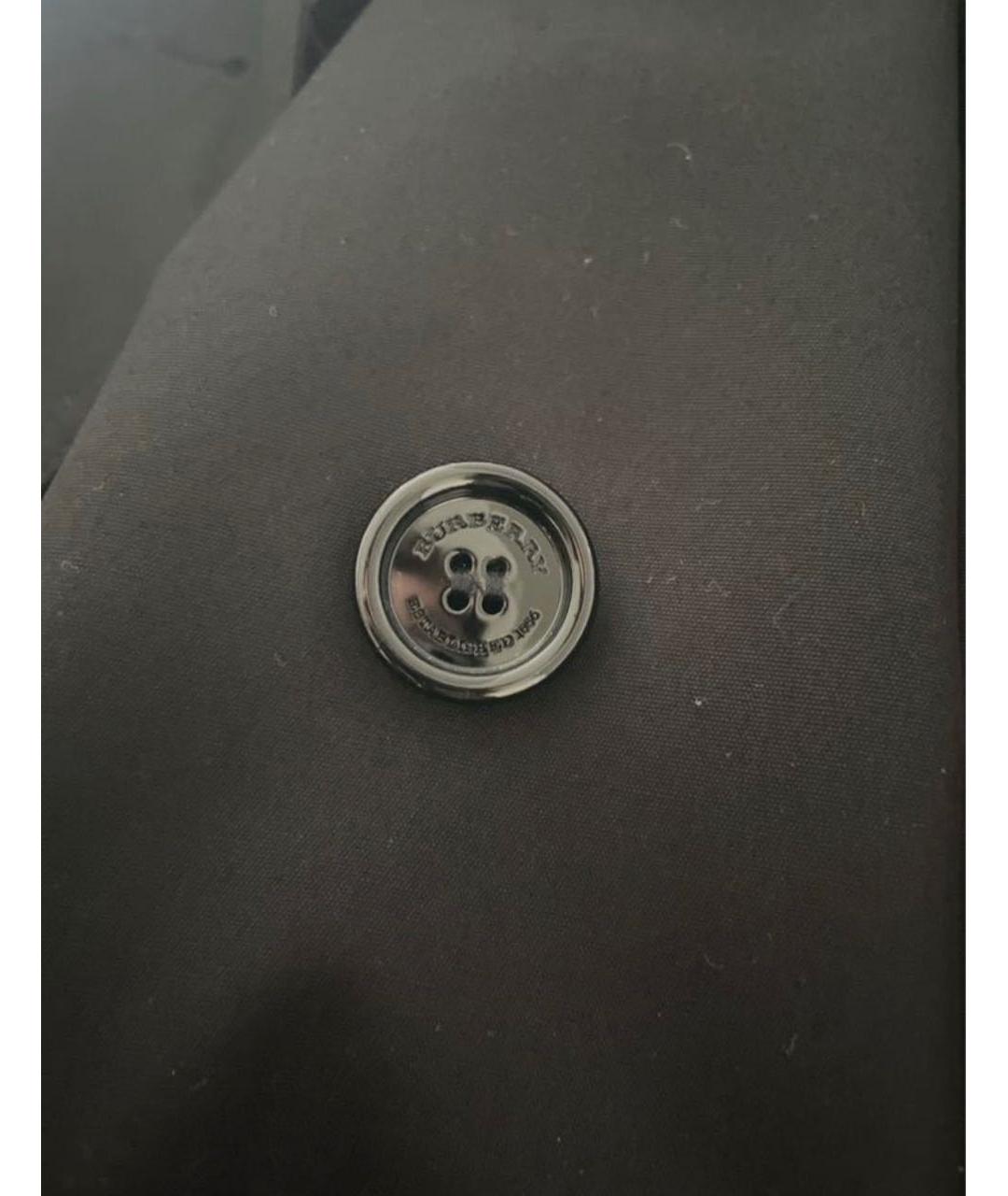 BURBERRY Черный хлопковый тренч/плащ, фото 4