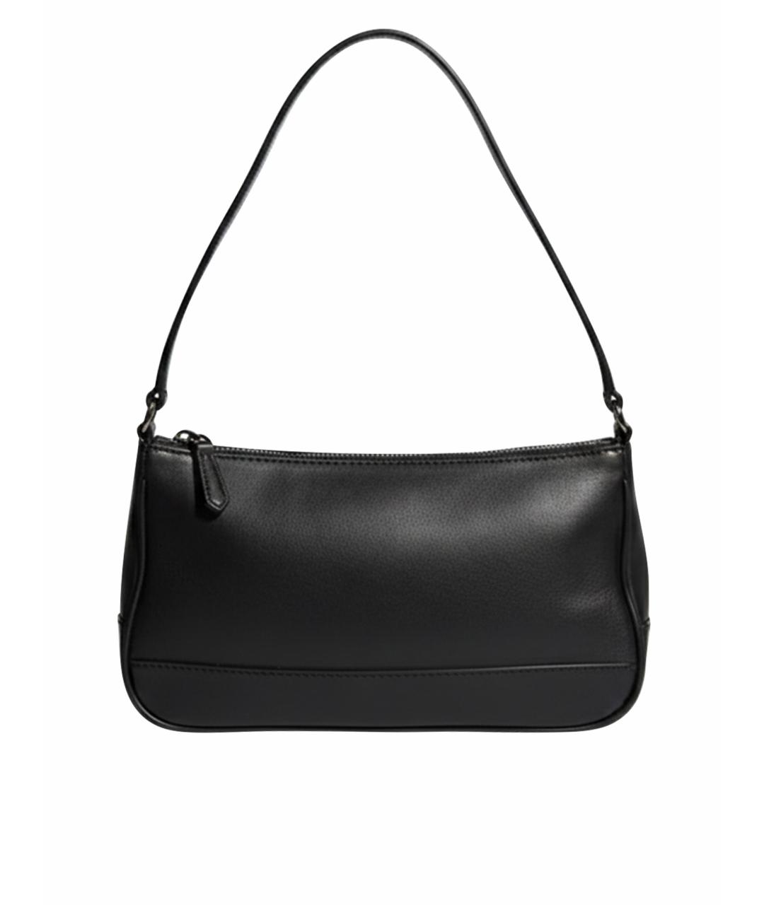 COACH Черная кожаная сумка с короткими ручками, фото 1