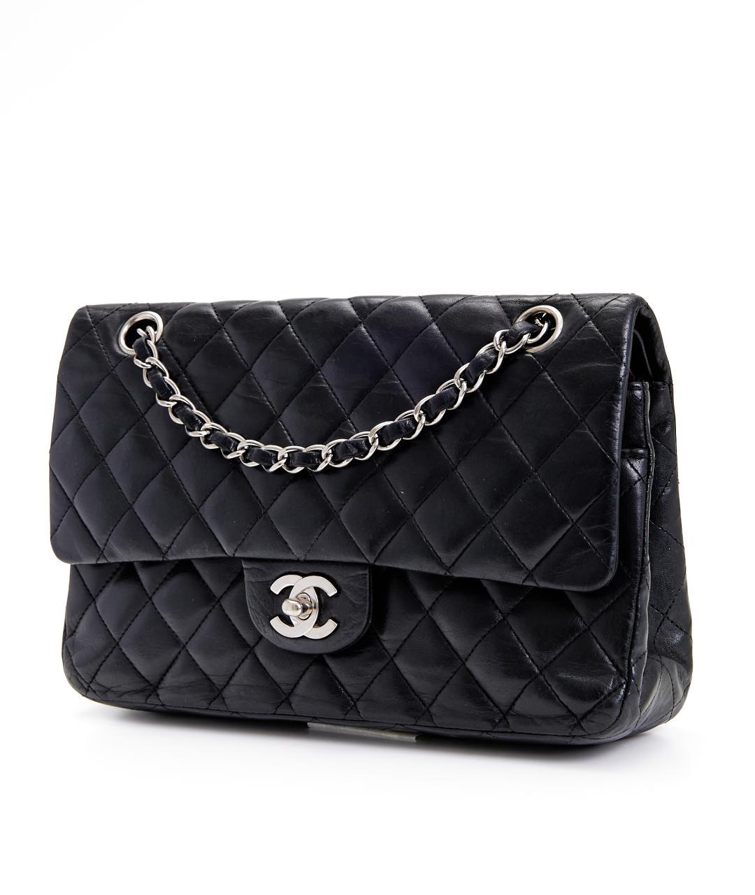 CHANEL Черная кожаная сумка через плечо, фото 6